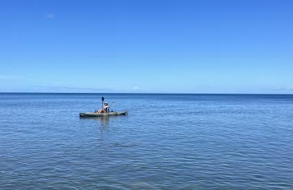 Relevé bathymétrique avec un échosondeur